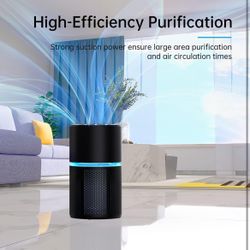 Black Air Purifiers for Large Room with Enhanced Purification Mode