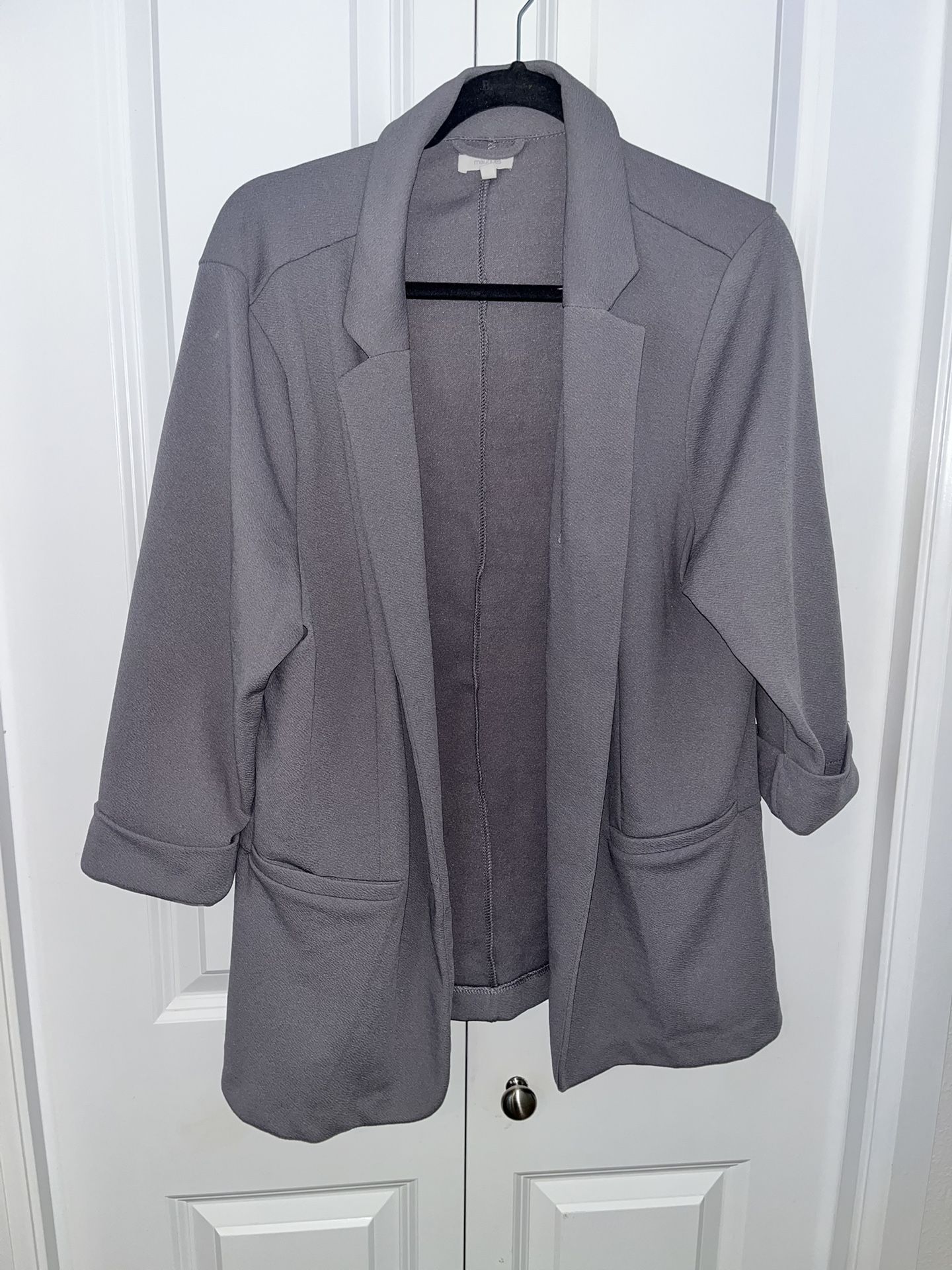 Maurices Slate Grey Blazer 1x