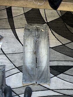 Baggy gray denim jeans