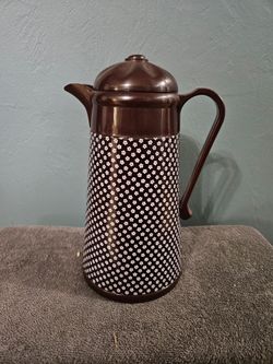 Vintage Plastic Carage with Floral Polka Dot Pattern