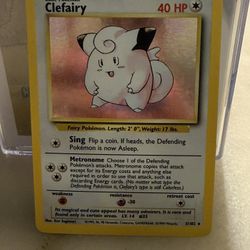 clefairy base set holo Pokemon 