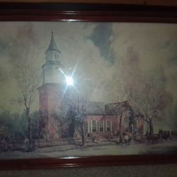 Old Bruton Church Print By J C Claghorn 