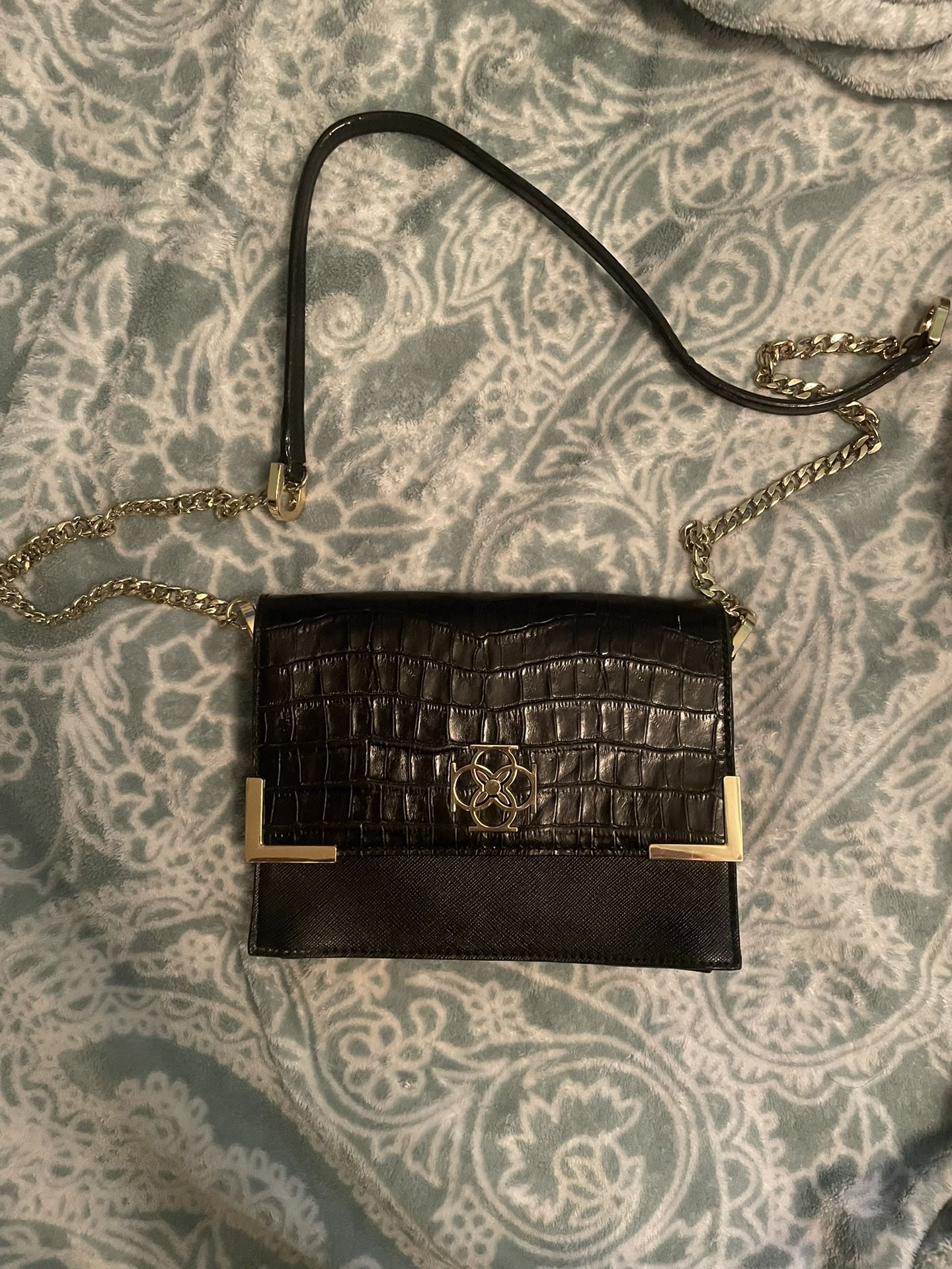 New With Tags Ann Taylor Delaney Black Leather With Gold Hardware