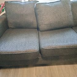 Charcoal Grey Sofa - Removable Cushions - 205 Reduced To $95.00 OBO