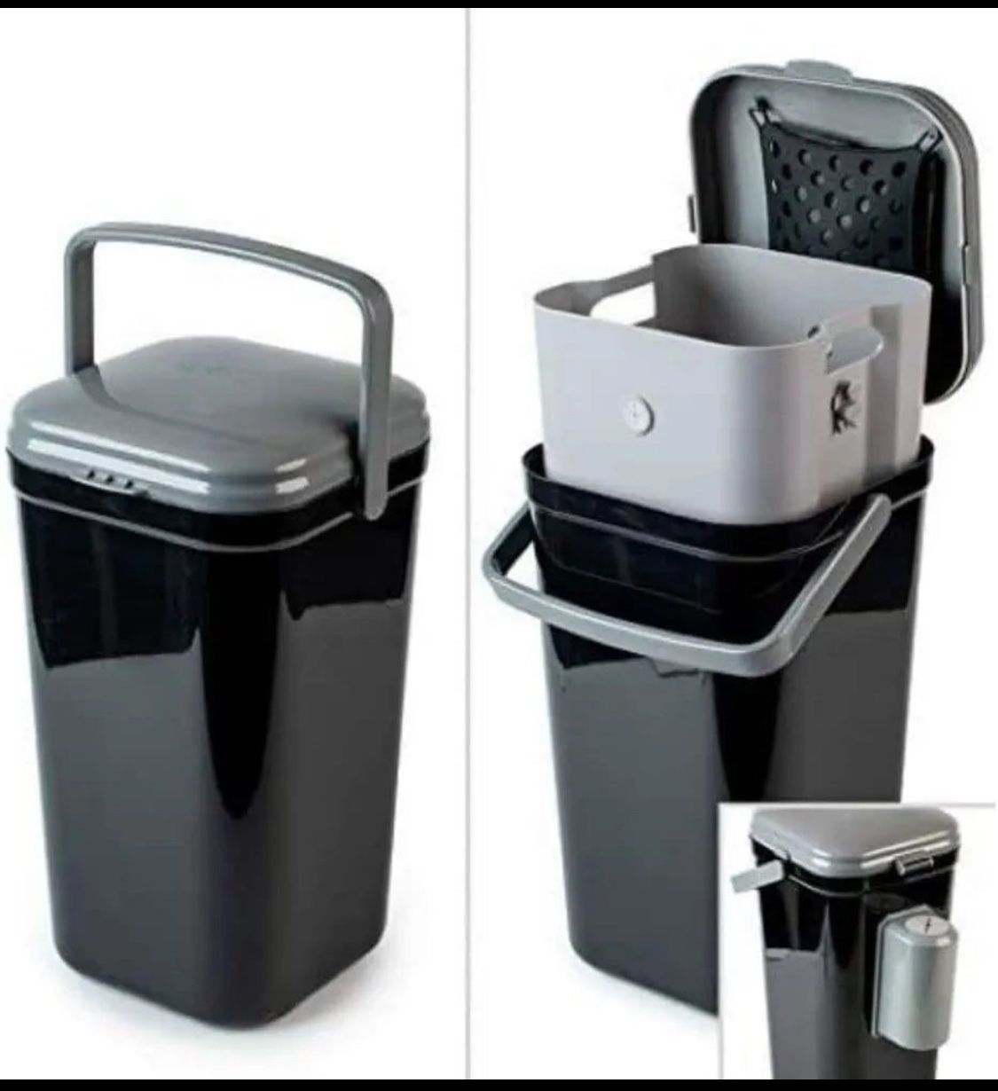 PetFusion Portable Indoor/Outdoor pet Waste Disposal. Innovative dog station with locking handle, complimentary deodorizer & 5 Waste Bag included, tra
