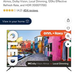 50” QLED 4k UHD 2160p On Roku TV