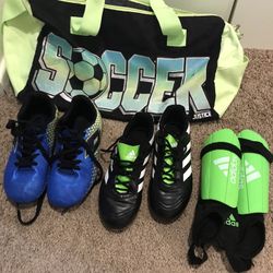 Soccer Shoes And Duffle Bag