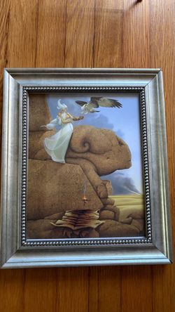 Framed Michael Parkes "Lock Falcon" Fantasy Art Magazine Print – 10” x 12”
