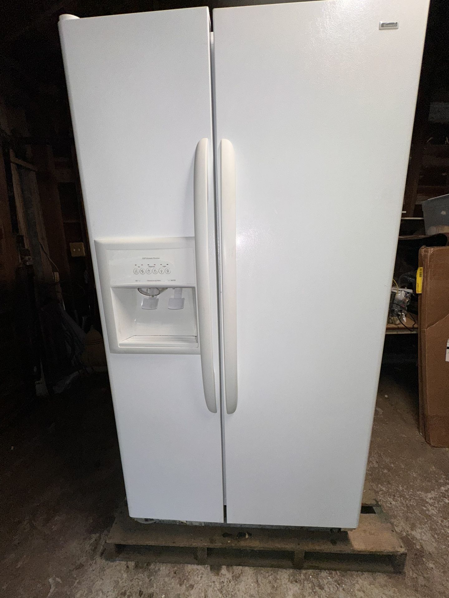 Kenmore Refrigerator Side-By-Side White 70” Tall 35” Wide