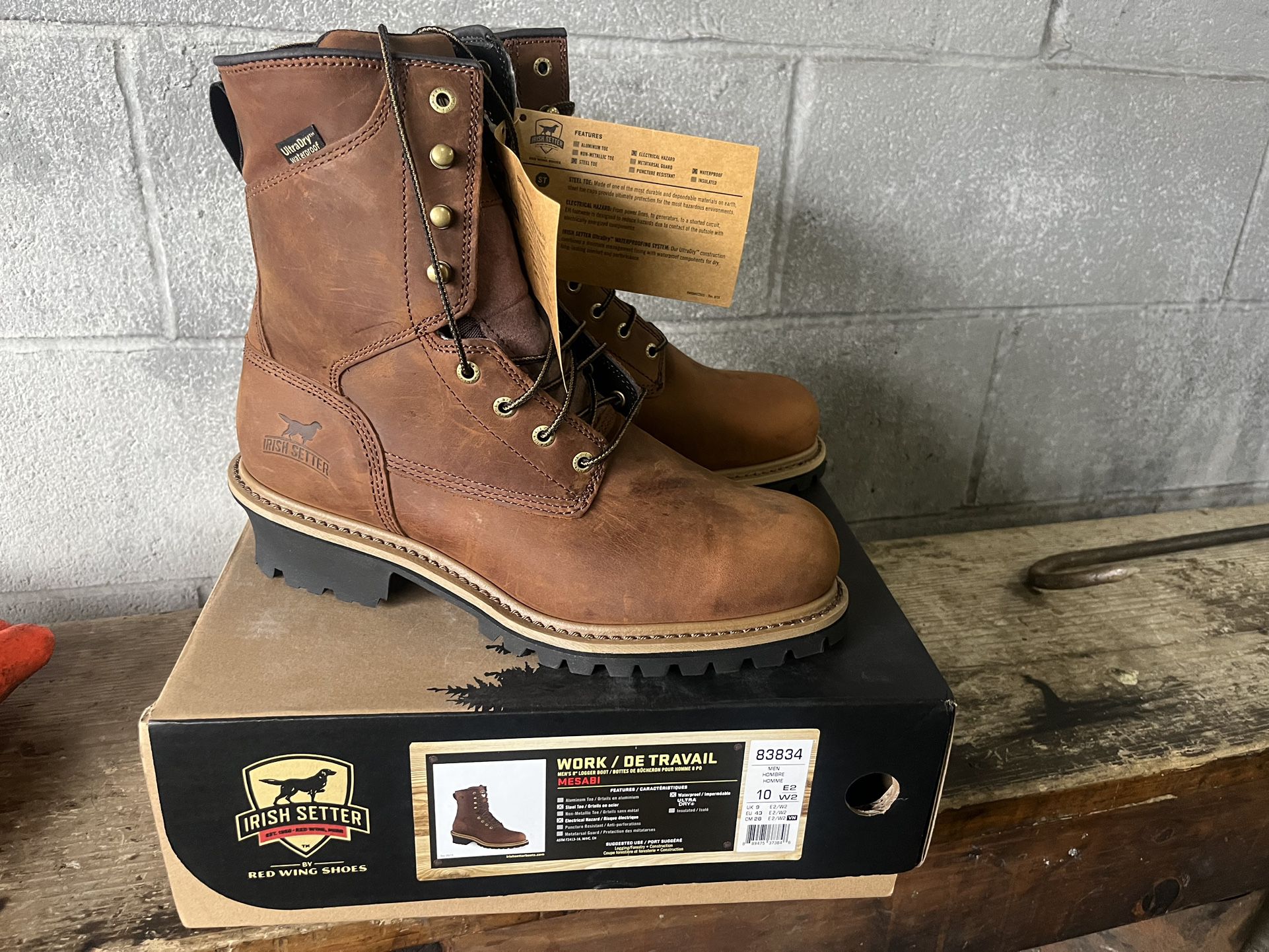 Men’s Irish setter Boots By Red Wing Size 10
