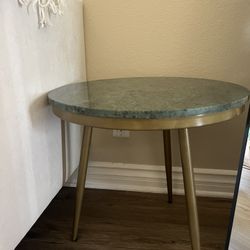Chic Green/Gold Side Table
