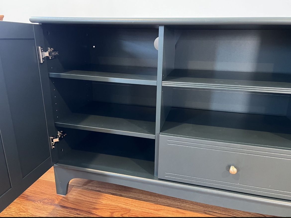 BRAND NEW TV Media Console Stand Ikea Lommarp Dark Blue Green Vintage