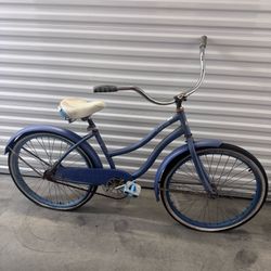 Huffy Cranbrook Women's Blue Cruiser Bike 24 in Coaster Brake Kickstand Fenders