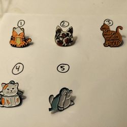 Enamel Cat Pins