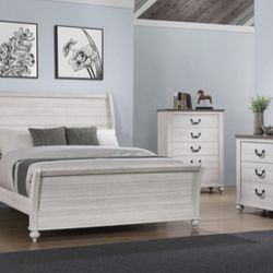 Ash Brown /Vintage Linen Bedroom Set