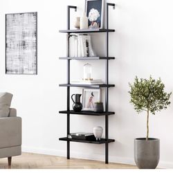 Nathan James Black Ladder Shelf 