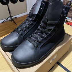 Mens Black Combat Hi Top Sneakers