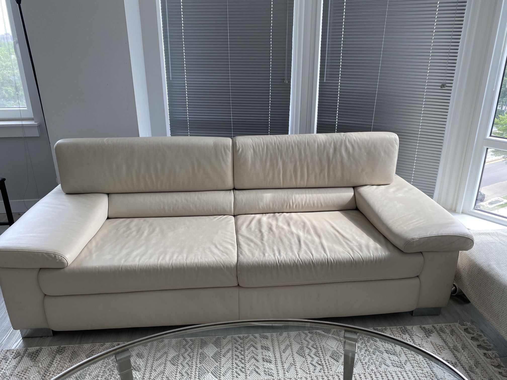 White Leather Sofa