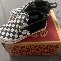 Checkered Slip On Vans Size 4