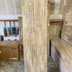 ‼️🔥 BUY 1 BUTCHER BLOCK – GET THE 2ND 50% OFF! 🔥 Warehouse direct pricing — limited-time promotion!  📏 Size: 8ft × 25” Unfinished $172 