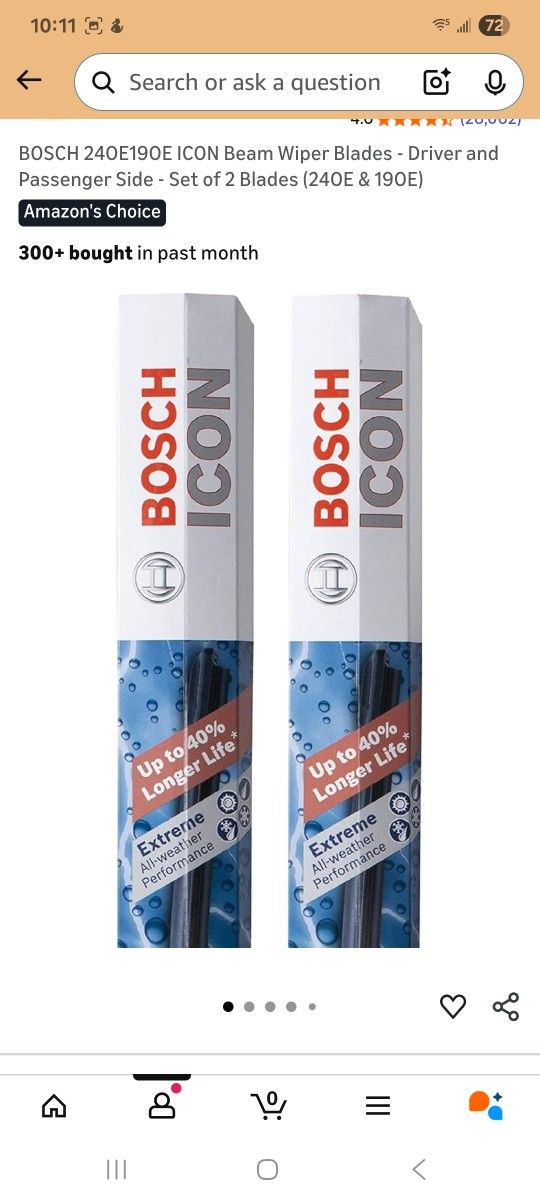 Bosch Icon Wiper Blades 24oe & 19oe