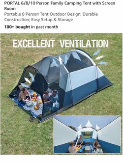 CUTE & Cozy 6 Family Camping Tent with Screen Room