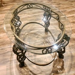 Oval Glass Table