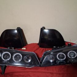 Honda Projector Halo Headlights And Smokey Tail Lights.