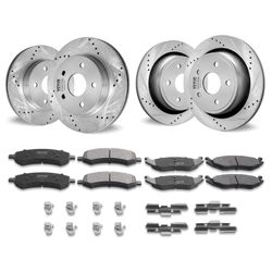VEVOR Front and Rear Brake Kit for 06-2018 Dodge Ram 1500, 07-2009 Dodge Dura...