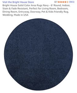 Navy Rug 6’ Round - NEW!