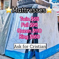 New Mattresses  Twin mattress Full mattress Queen mattress  King mattress  Colchones nuevos  Beds 