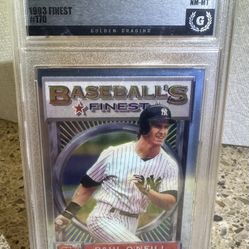 1993 Topps Finest - Baseball's Finest Paul O'Neill #170 Refractor Graded NM 8