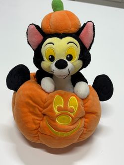 Disney Figaro Halloween Pumpkin Plush