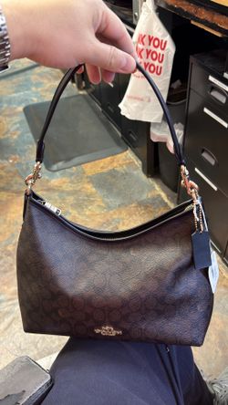 Coach Canvas Shoulder Brown Bag. 