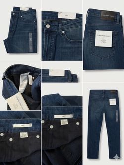 NEW WITH TAGS Calvin Klein Jeans Men's Slim Fit – 33W x 30L – Dark Wash Indigo