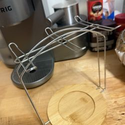 Mug Holder Stand with Wooden Base