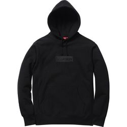 Supreme Black Tonal Box Logo Hoodie Size Medium