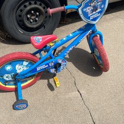 16in Paw Patrol With Training Wheels 