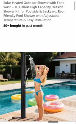 Outside shower pole