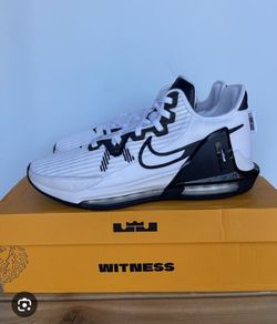NIKE LEBRON WITNESS VI 6 TB WHITE-BLACK-WHITE SZ 13 Men's Brand New