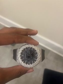 Casio G-Shock Watch with Iced Out Bezel