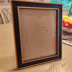 Black and Natural Wood Picture Frame 8 x 10
