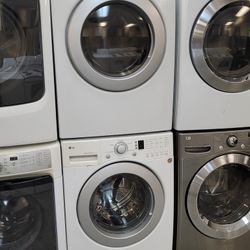 LG Front Load Washer And Stackable Gas Dryer Set 