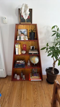 Red and Gold Pyramid Bookshelf
