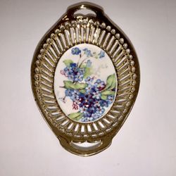 Vintage 1920s Bavaria Oremont PPAA Porcelain Reticulated Oval Nut or Candy Dish