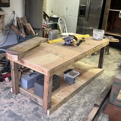 Mobile Garage Workbench And Tool Storage