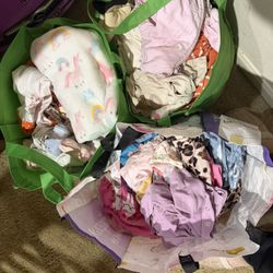 3 Full Bags Of Baby Girl Clothing 