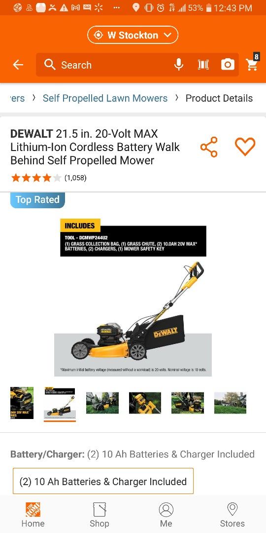 dewalt lawn mower new in box