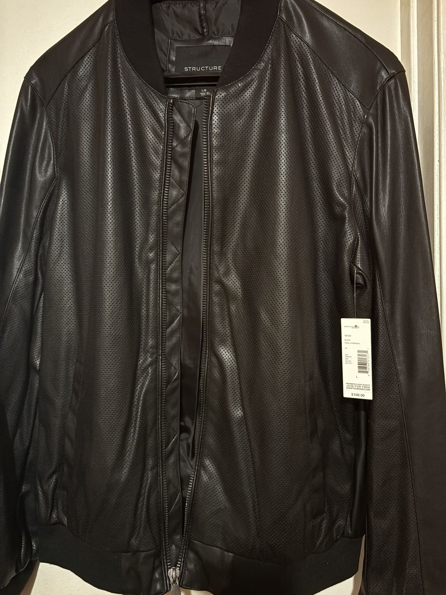 Structure Leather Jacket 