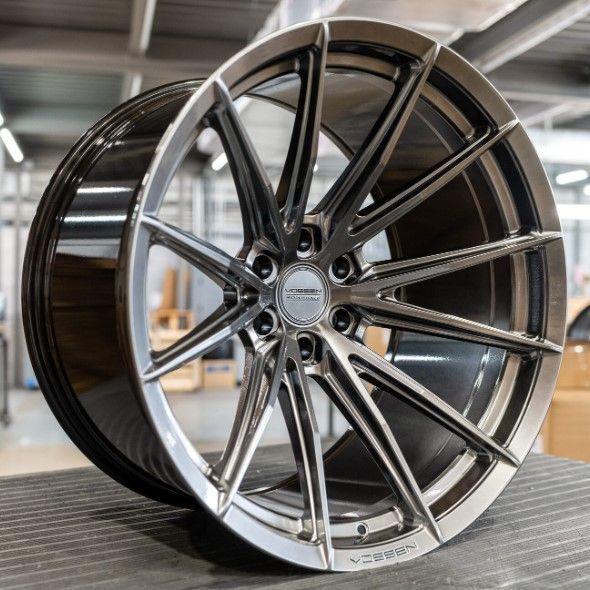 VOSSEN HFX-2 GLOSS BLACK . SIZE 18X9 / 20X9 /20X10/ 22X9 / 22X10 /22X12 -24X10- 26X10 6 LUG. CHECK PRICE
